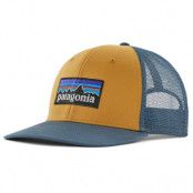 Patagonia P-6 Logo Trucker Hat Pufferfish Gold