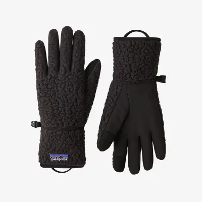 Patagonia Retro Pile Gloves Black Black S