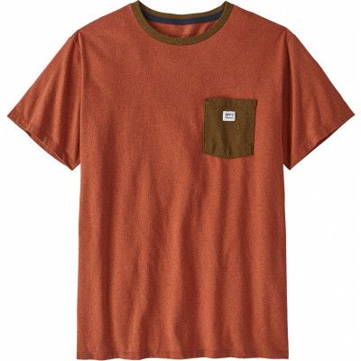Patagonia Unisex Shop Sticker Pocket Responsibili-Tee Henna Brown