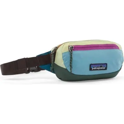 Patagonia Terravia Mini Hip Pack Patchwork: Snowmelt Blue