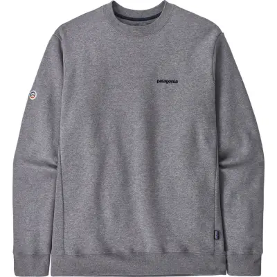 Patagonia Unisex Fitz Roy Icon Uprisal Crew Sweatshirt Gravel Heather
