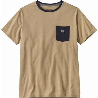 Patagonia Unisex Shop Sticker Pocket Responsibili-Tee Nautilus Tan
