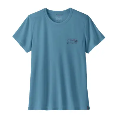 Patagonia W Cap Cool Trail Shirt - Stratapeaks Shore Blue