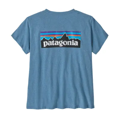 Patagonia W P-6 Logo Responsibili-Tee Shore Blue