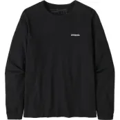 Patagonia Women's Long-Sleeved P-6 Logo Responsibili-Tee Black