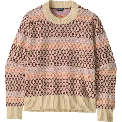 Patagonia Women's Recycled Wool-Blend Crewneck Sweater Starlight: Dark Natural
