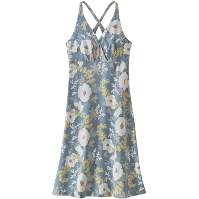Patagonia W's Amber Dawn Dress Flower Power Light Plume Grey