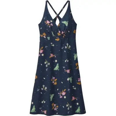 Patagonia W's Amber Dawn Dress Night Pollinators Spaced: New Navy