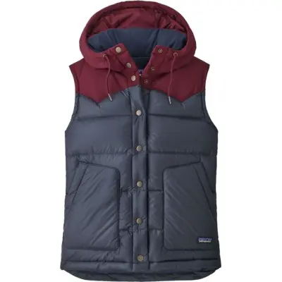 Patagonia W's Bivy Hooded Vest Smolder Blue w/Chicory Red