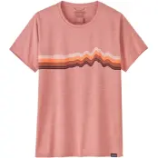 Patagonia W's Cap Cool Daily Graphic Shirt Ridge Rise Stripe Sunfade Pink X-Dye