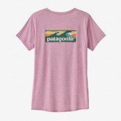 Patagonia W's Cap Cool Daily Graphic Shirt - Waters Boardshort Logo: Milkweed Mauve X-D