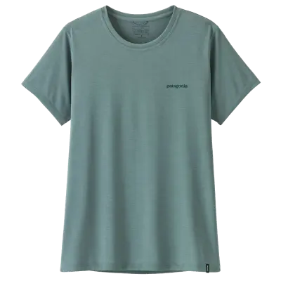 Patagonia W's Cap Cool Daily Shirt - Boardshort Logo Blue Sage - Light Blue Sage X-Dye