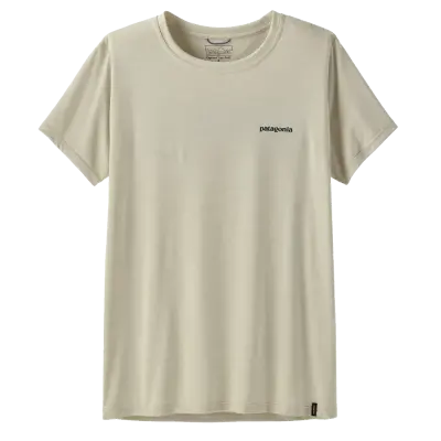 Patagonia W's Cap Cool Daily Shirt - Boardshort Logo Dyno White