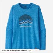 Patagonia W's L/S Cap Cool Daily Graphic Shirten Ridge Rise Moonlight: Vessel Blue X