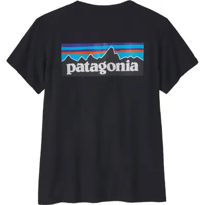 Patagonia W's P-6 Logo Responsibili-Tee Black Black M