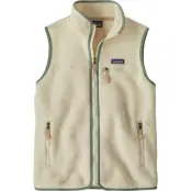 Patagonia W's Retro Pile Vest Natural W/Ellwood Green Natural w/Ellwood Green S