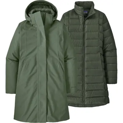 Patagonia W's Tres 3-in-1 Parka Old Growth Green - L