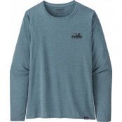 Patagonia Women's Long Sleeve Cap Cool Daily Graphic Shirt '73 Skyline: Light Plume Grey X-Dye