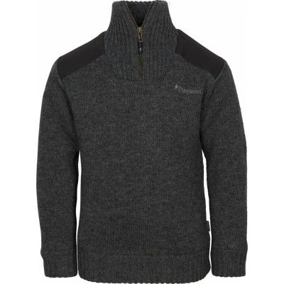 Pinewood Kids' Hurricane Sweater Dark Grey Melange