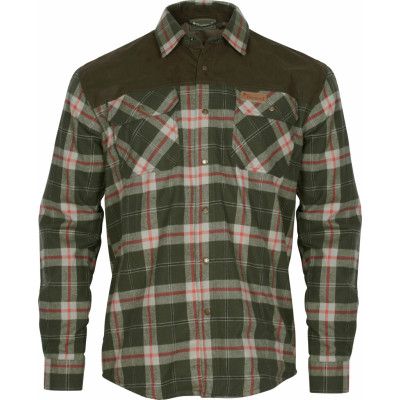Pinewood Men's Douglas Shirt Dark Green/Red