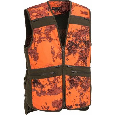 Pinewood Men's Furudal Hunter Pro Camou Vest Strata Blaze/Suede Brown