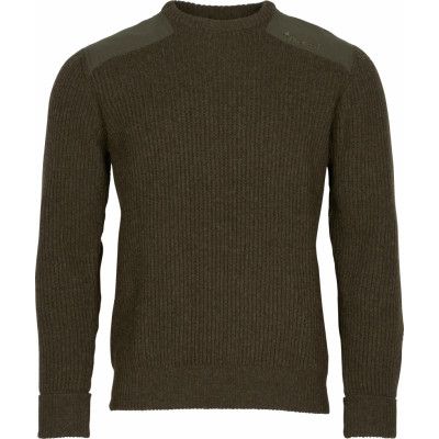 Pinewood Men's Lappland Rough Sweater Mossgreen Melange
