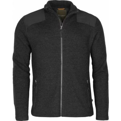 Pinewood Men's Lappland Wool Full Zip Dark Grey Melange