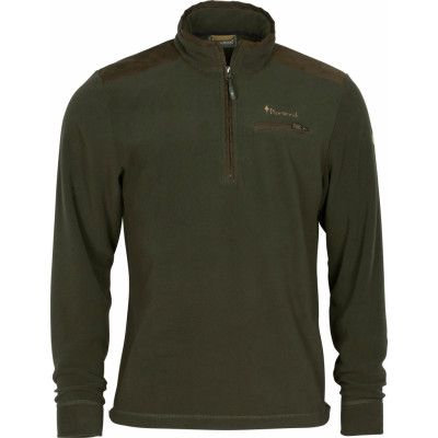 Pinewood Men's Småland Hunters Half Zip Fleece Sweater Hunting Brown
