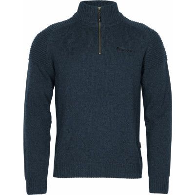 Pinewood Men's Värnamo T-Neck Sweater Dark Navy Melange
