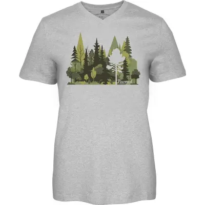 Pinewood Finnveden Recycled Outdoor T-SHIRT W L.Grey Mel Forest - M