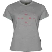Pinewood Finnveden Trail T-Shirt Women Light Grey Mel