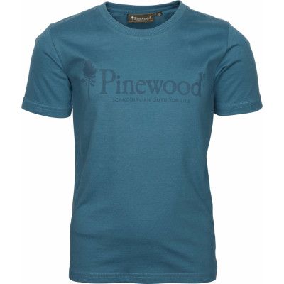 Pinewood Kids' Outdoor Life T-Shirt Azur Blue