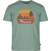 Pinewood Men's Finnveden Recycled Outdoor T-Shirt Aquagr. Melange Campsite