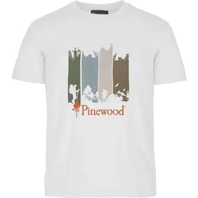 Pinewood Men's Finnveden Recycled Outdoor T-Shirt White Melange Adventure