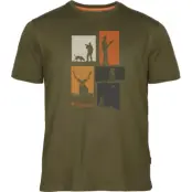 Pinewood Men's Hunting T-Shirt Olive Melange