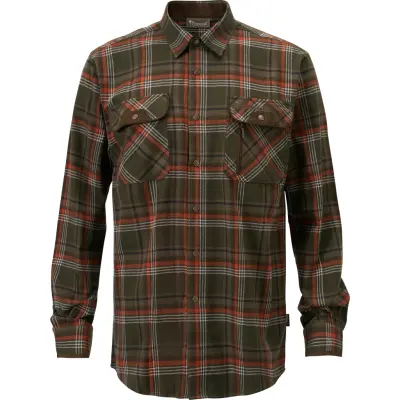 Pinewood Men's Prestwick Exclusive Shirt Green/burned Orange