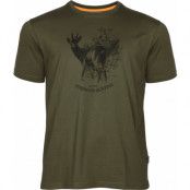 Pinewood Men's Roe Deer T-Shirt Olive