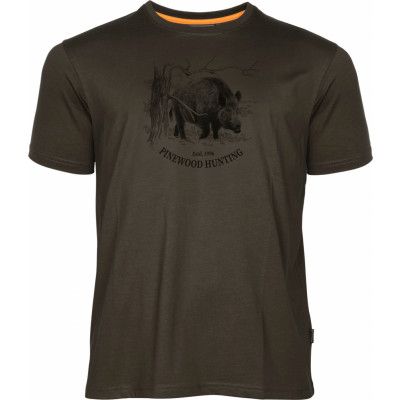Pinewood Men's Wild Boar T-Shirt Suede Brown