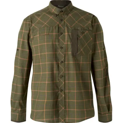 Pinewood Men's Wolf Shirt Green/terracotta