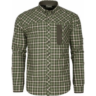 Pinewood Men's Wolf Shirt Pinegreen/Offwhite