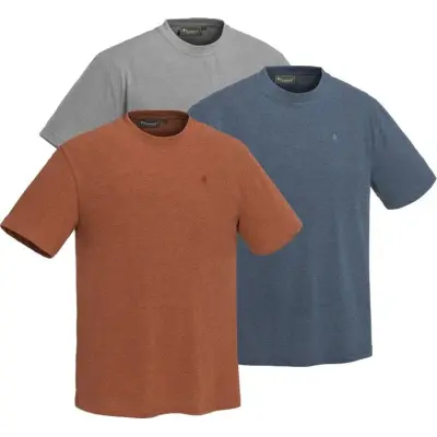 Pinewood M's 3-Pack T-Shirt Light Grey/Terrac/Dark Dive