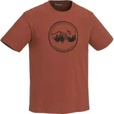 Pinewood M's Camp T-Shirt Terracotta