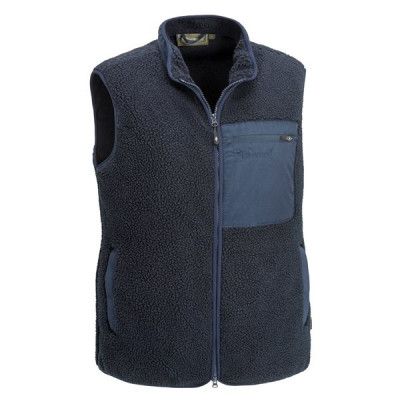 Pinewood Pile Vest Dark Navy