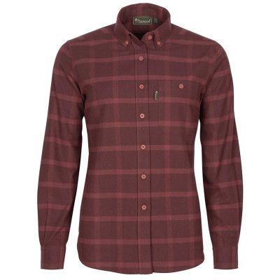 Pinewood Värnamo Flannel Shirt W Earth Plum