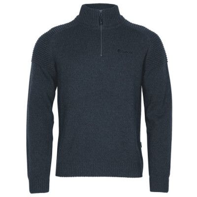 Pinewood Värnamo T Neck Sweater Navy Mel