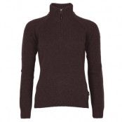 Pinewood Värnamo T Neck Sweater W Earth Plum Mel