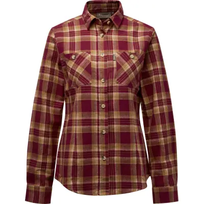 Pinewood Women's Felicia Shirt Burgundy/olivegreen