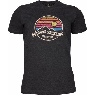 Pinewood Women's Finnveden Recycled Outdoor T-Shirt Dark Anthracite Melange