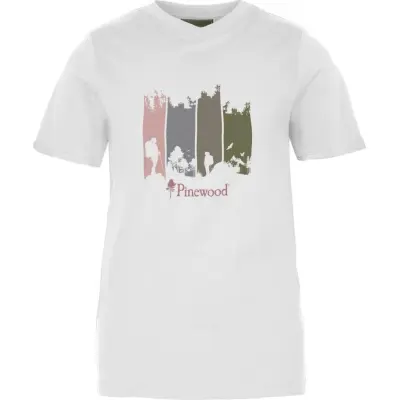 Pinewood Women's Finnveden Recycled Outdoor T-Shirt White Melange Adventure