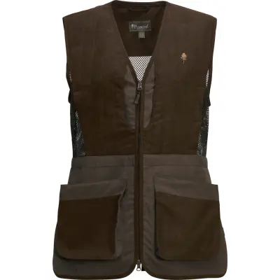 Pinewood Women's Shooting Vest Suede Brown